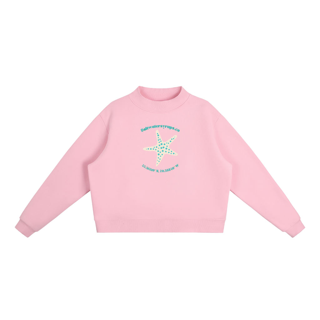 SS Fleece Mock-Neck Crew Sweatshirt